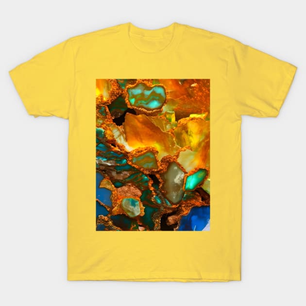 Gemstone Agate Jasper texture 17 T-Shirt by redwitchart